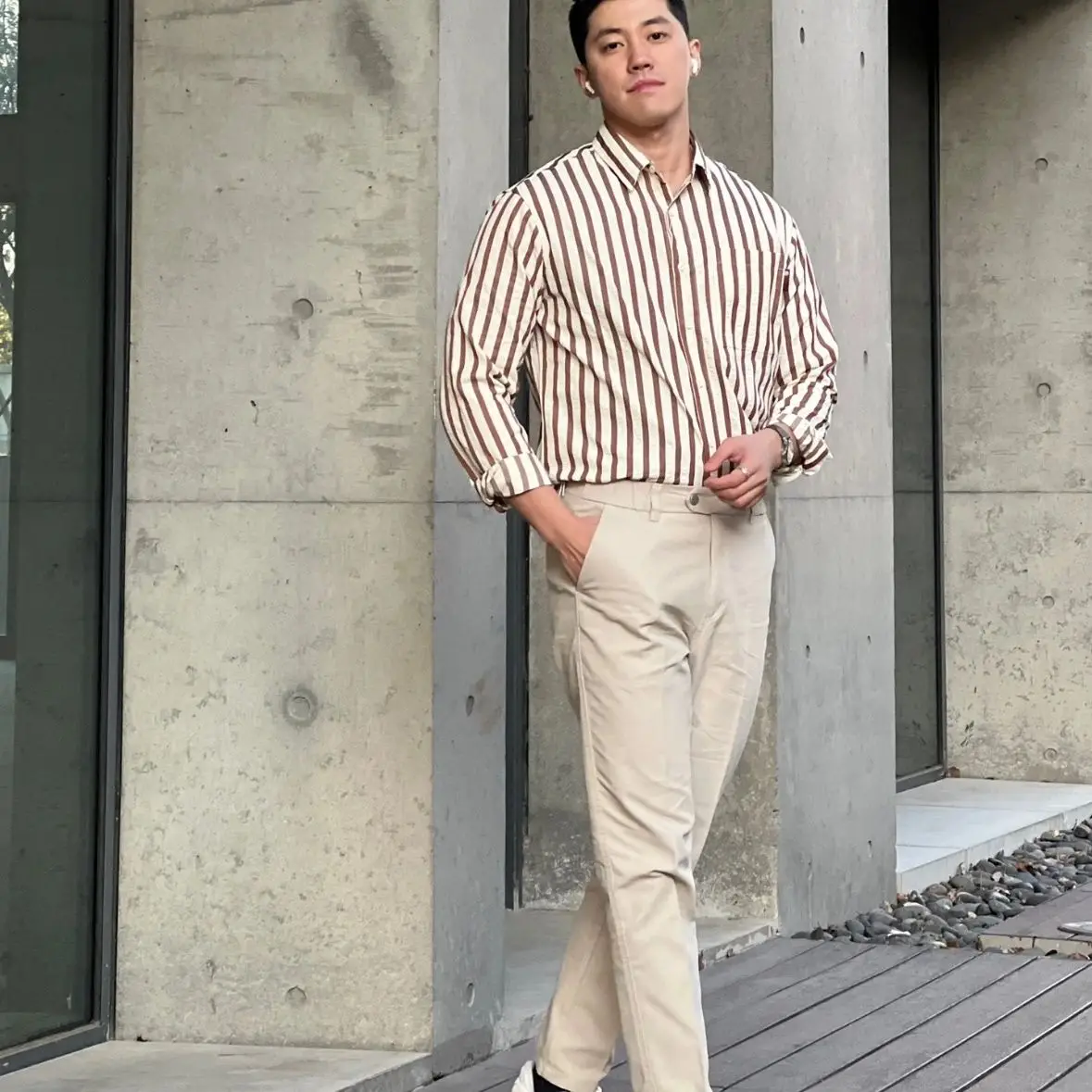 Premium Striped Men Shirt Spring Summer New Fashion Casual Long Sleeve Business Shirt