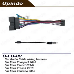 Car Accessories Radio Cable Adapter for Ford Ecosport Escort Transit Tourneo Android Media Player Wiring Harness Connector