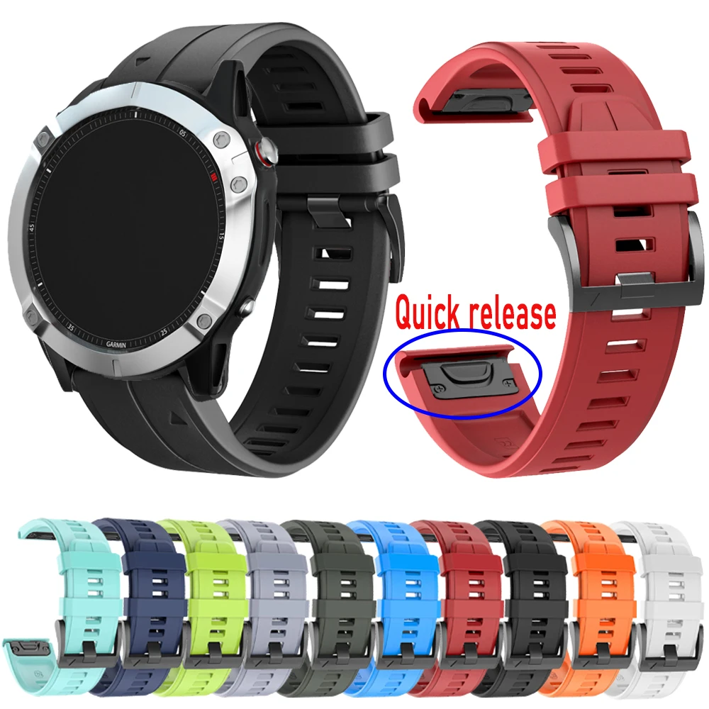 For Garmin Fenix  7 7X Pro 5X 5 Plus 6 6X Pro Enduro 2 Epix Pro Gen 2 51mm 47mm Band Silicone Strap Smart Watch Easyfit Bracelet