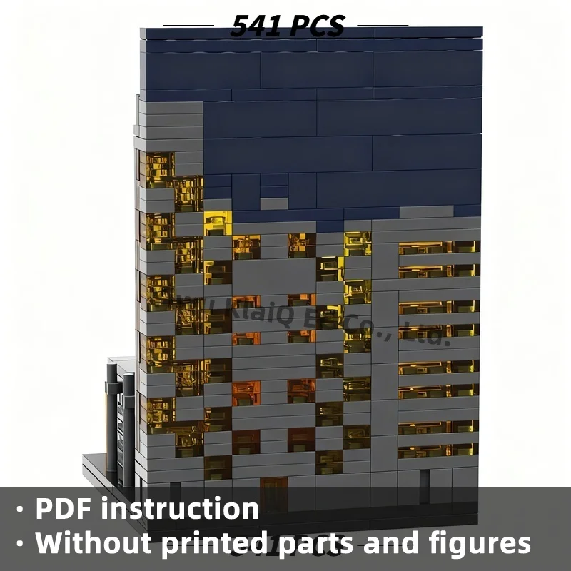 541pcs MOC Gothic City Skyline Signal Searchlight Building Blocks Dark Night Hero Spotlight Architecture Bricks Set for Adults