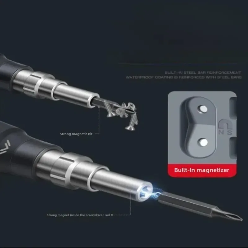 DELIXI 145-in-1 Screwdriver Set Precision Magnetic Screw Driver Bits Wireless Hand Screw Driver Portable Repair Kit Tool
