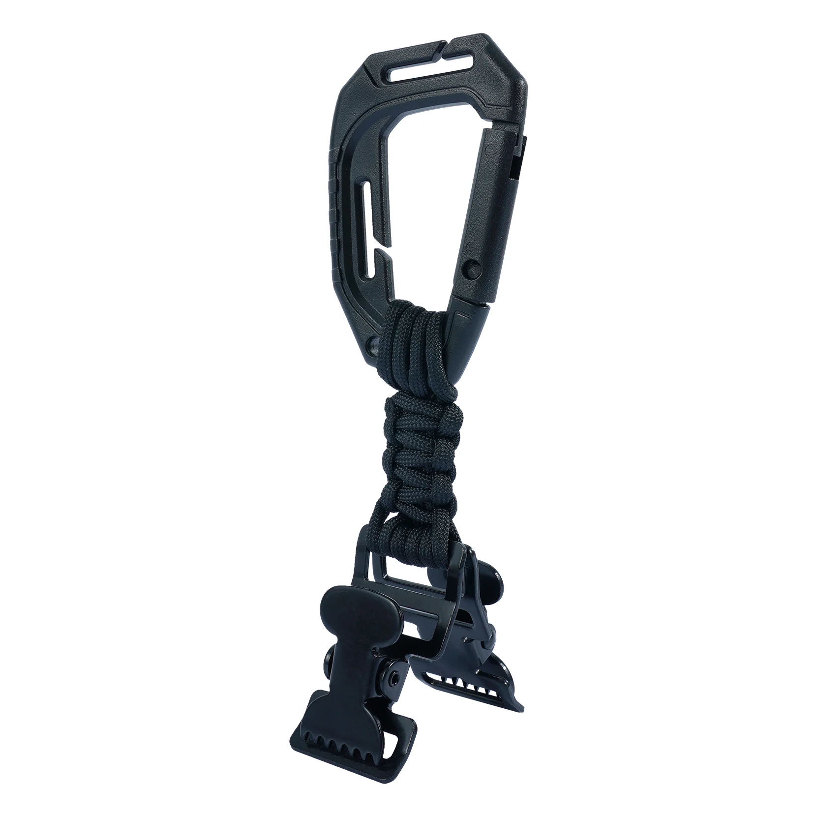 Glove Clips with Plastic Carabiner and Paracord, Metal Clips for Heavy Duty Gloves, with Key Ring for Tactical Backpack