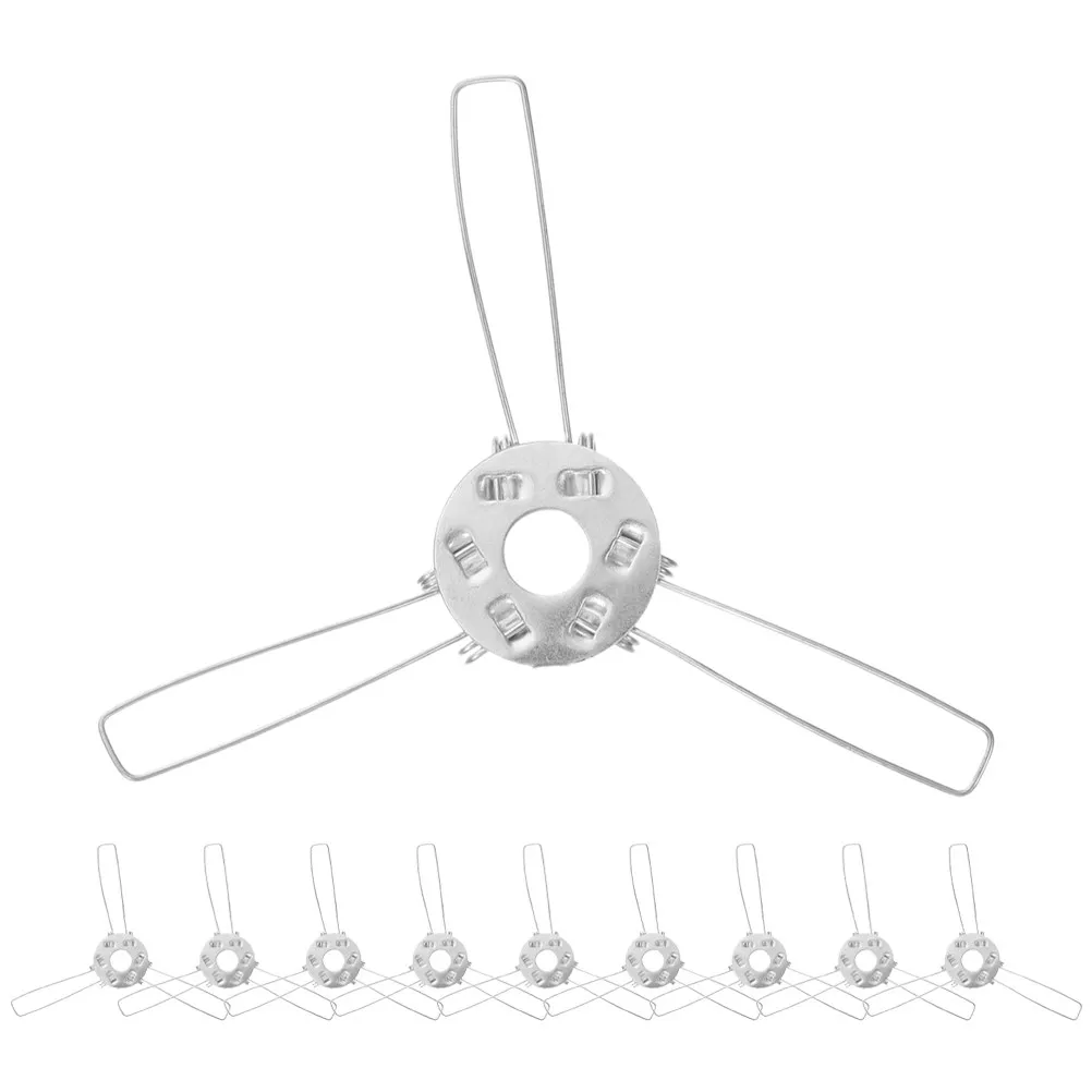 

10 шт. пружинных зажимов для плафонов, 3-зубчатые, для стеклянных и тканевых плафонов, держатели для DIY светильников, адаптеры для осветительных приборов