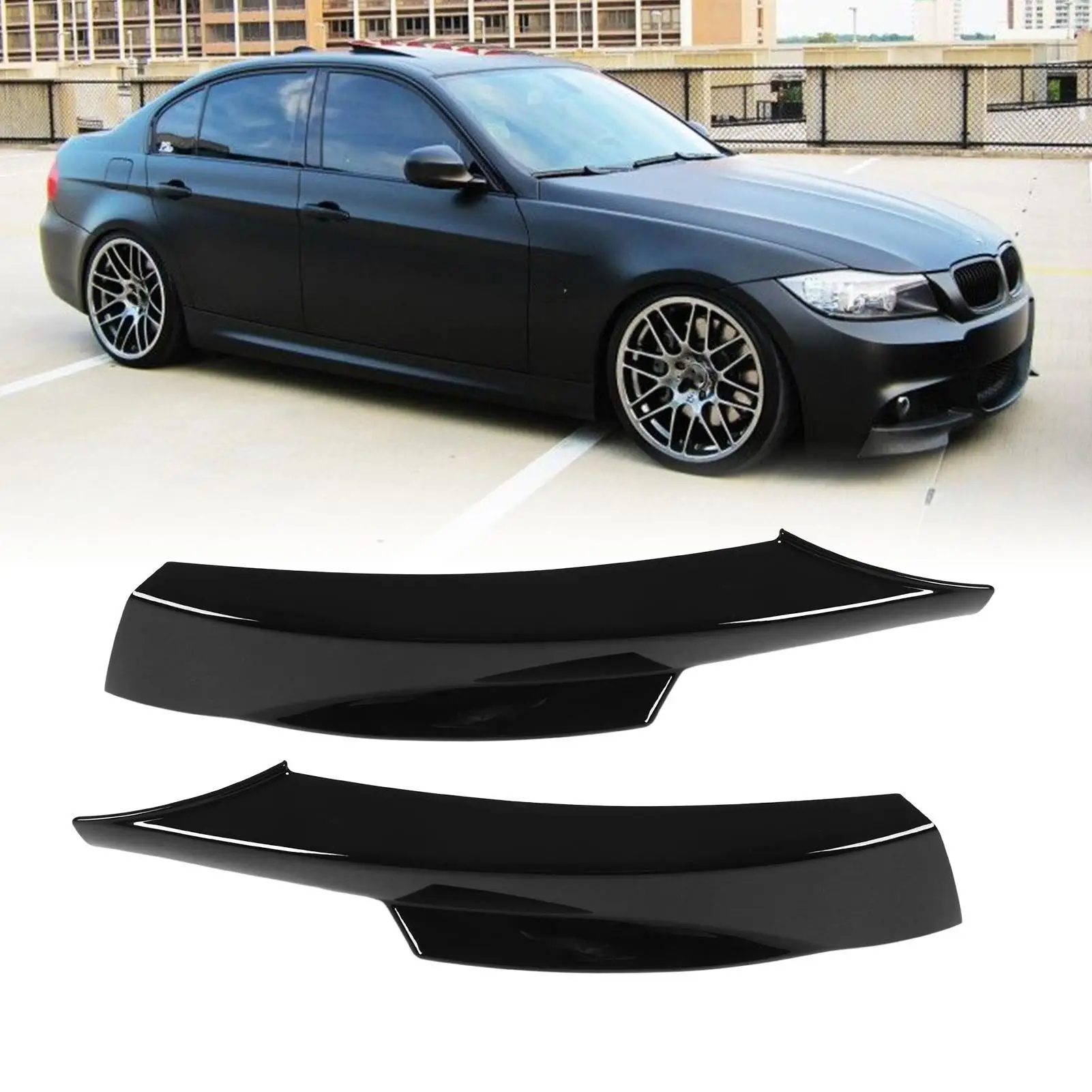 Car Bumper Corner Guard Sporty Look Anti Collision Front Bumper Lip Self Adhesive for e90 M Sport LCI Sedan 2009-2012