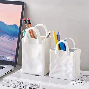 迷你手袋造型花瓶 現代裝飾白色花瓶 家居裝飾 乾燥花插花 桌面裝飾 8 best sales 手提包花瓶 - №3