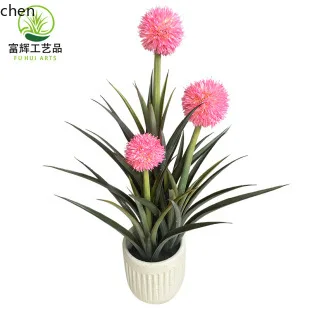 HT Simulation Large Philodendron Green Plant Potted Plant Living Room Balcony Landscaping Prop Decoration Fake Plant Spring Taro