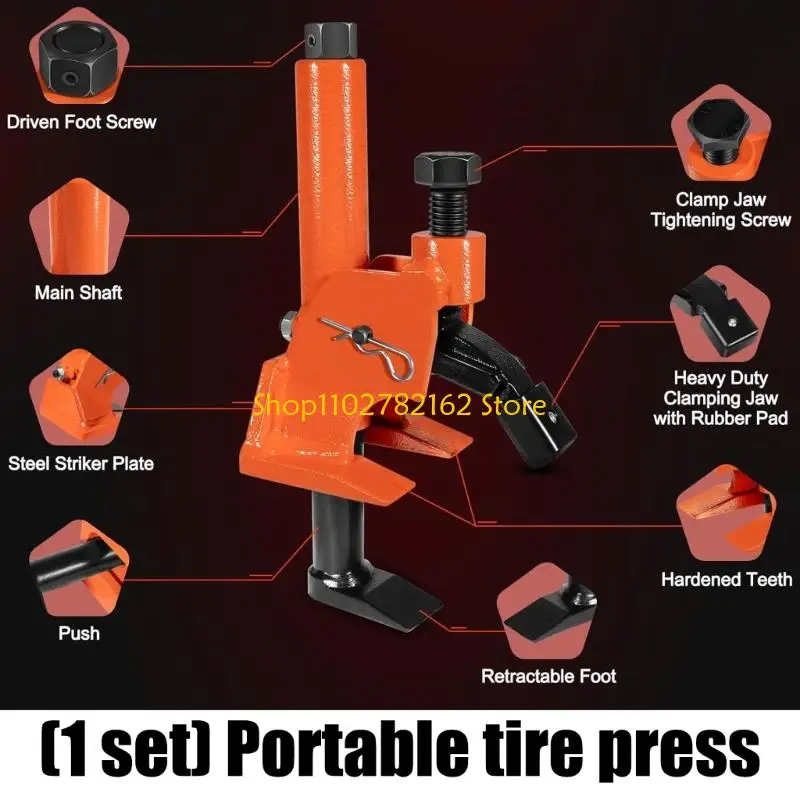 

547B Pack of 1 Portable Heavy Manual Tire Beads Breaker for Various Vehicles Including Trucks ATVs Compacts Lightweight