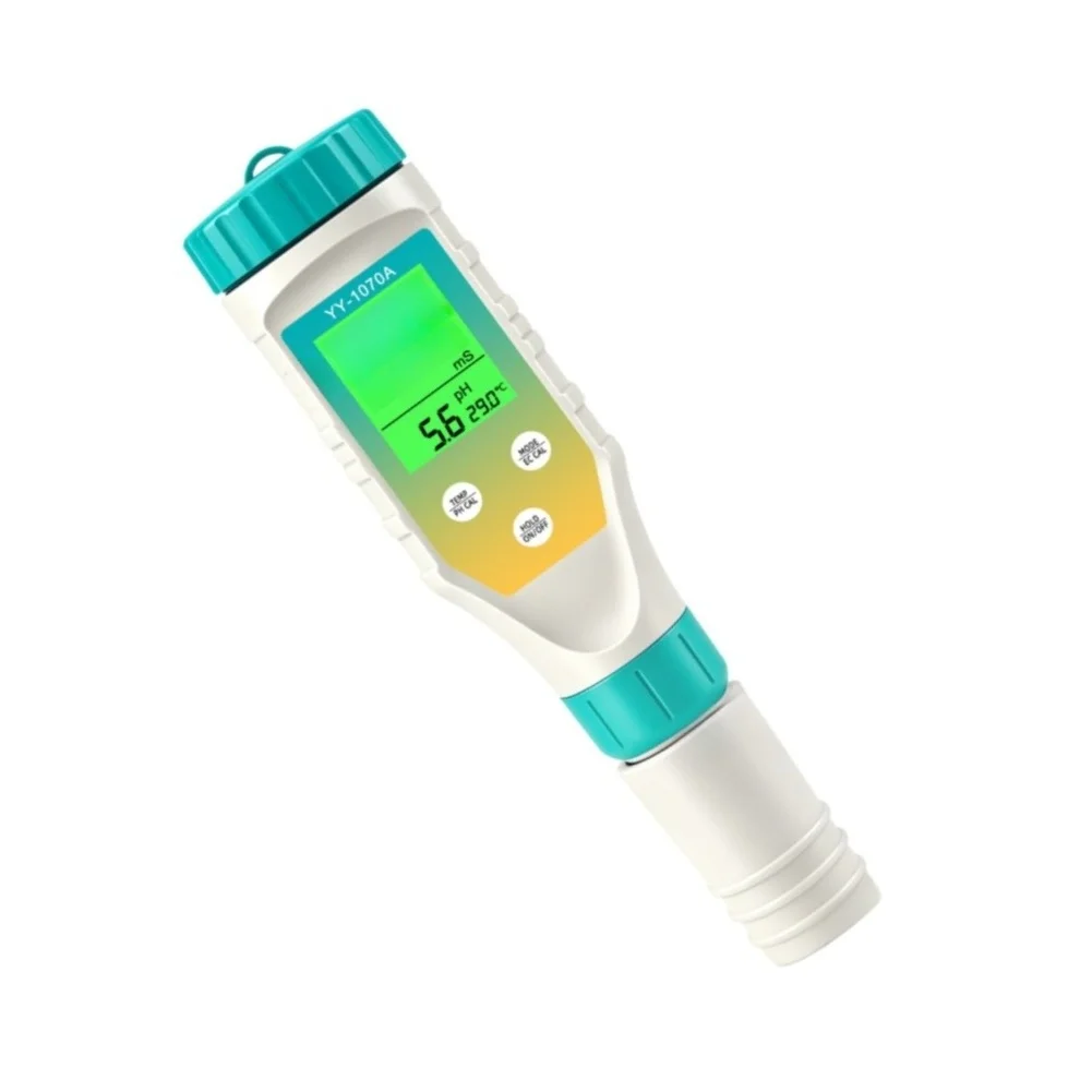 7 Function Rechargeable Water Tester for pH Conductivity ORP Salinity and Temperature in Aquaculture and For Pools
