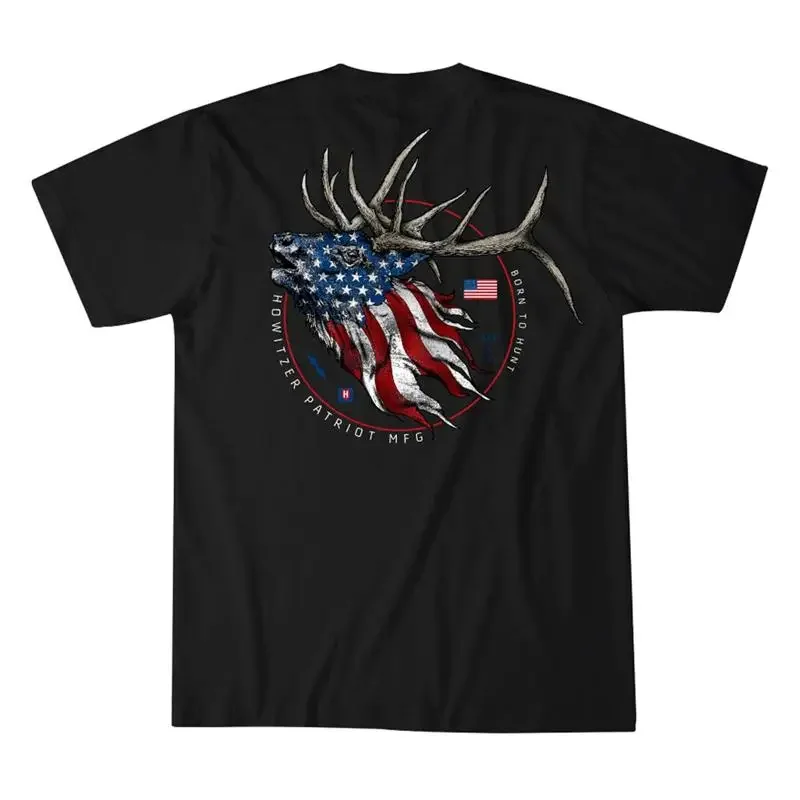 Howitzer Style Men s T Shirt BORN TO HUNT Military Grunt MFG