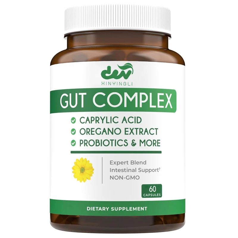 Octanoic acid, avocado oil, and probiotics help maintain normal levels of yeast and Candida - vegetarian, intestinal cleansing