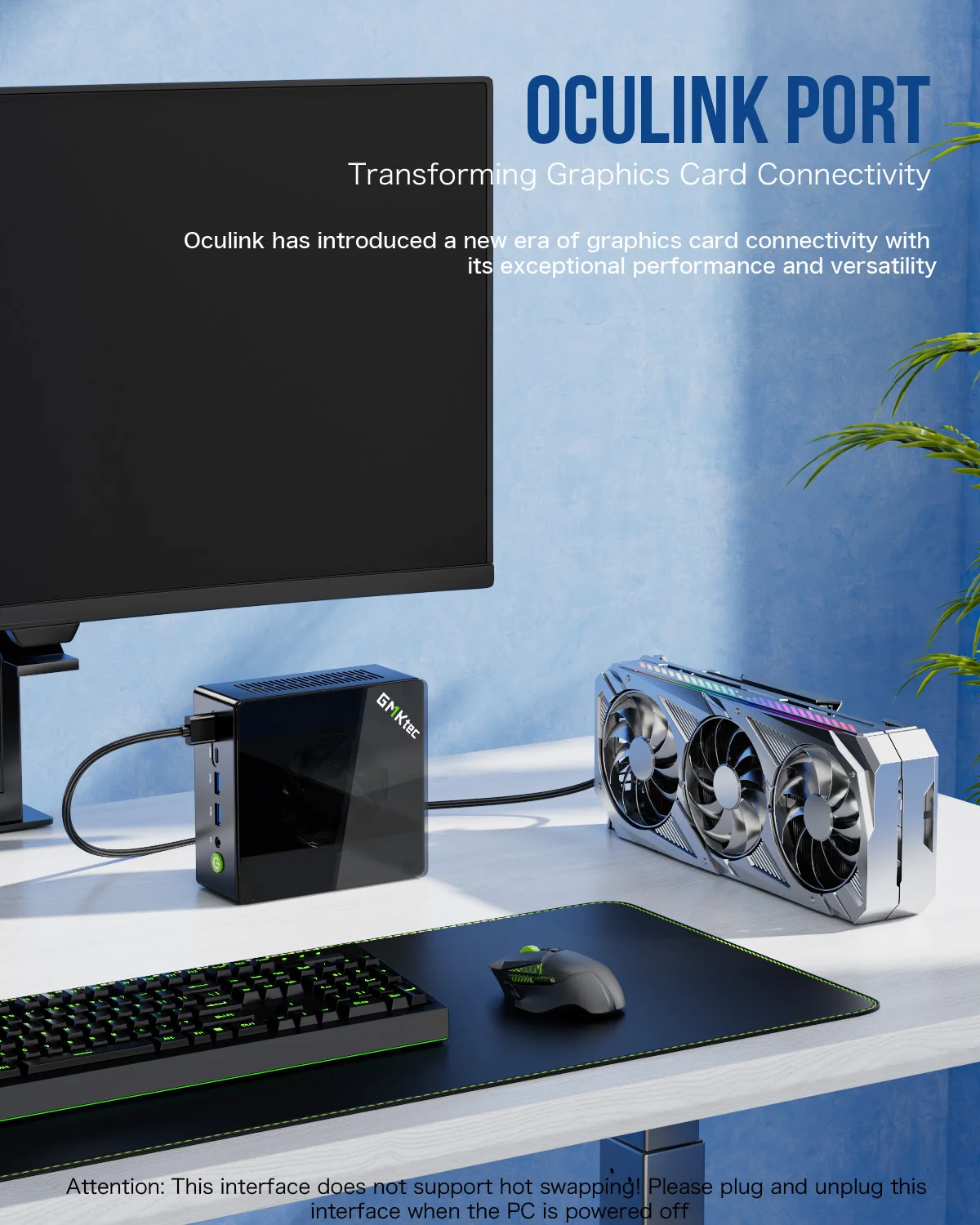 GMKtec 게이밍 미니 PC, K8 AMD R7 8845HS, 8 코어, 16 스레드, 32GB DDR5, 1TB SSD, 컴퓨터 PC 게이밍 데스크탑