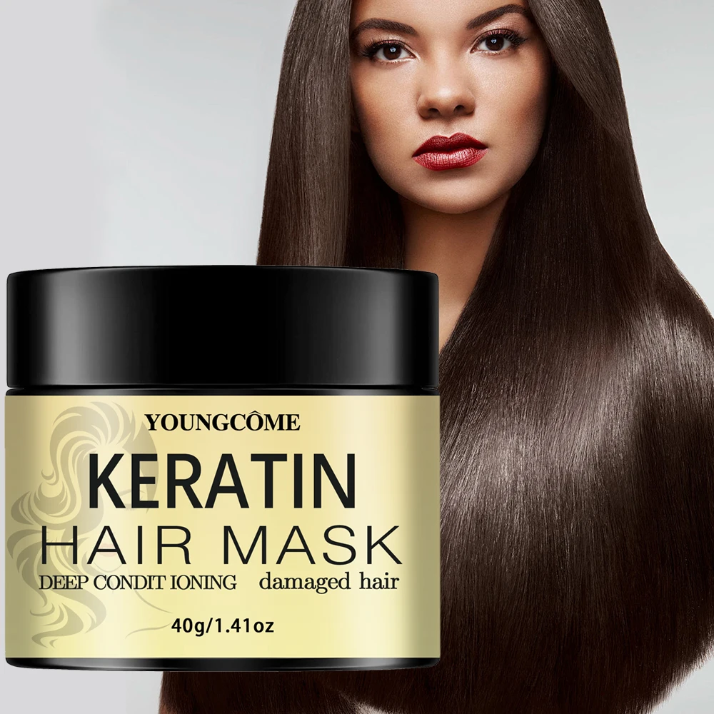 قناع الشعر بالكيراتين، قناع علاج الشعر بالكيراتين 210 جرام للشعر الجاف التالف، قناع علاج الشعر للتكييف العميق، إصلاح تريا