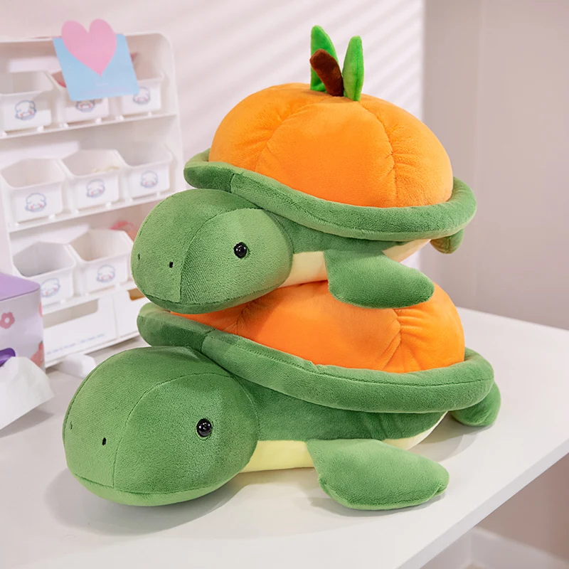 35-55cm Creative Fruit Tortoise Plush Toys Doll Cute Stuffed Animals Sea Turtle Pillow Sofa Cushion for Girls Gifts Kawaii Decor