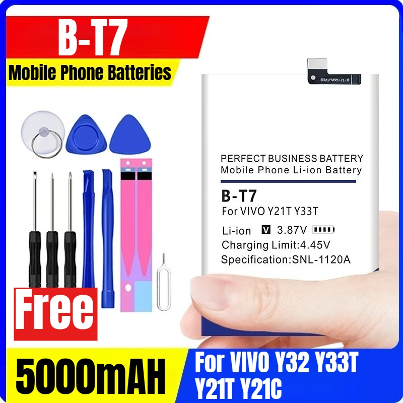 

B-T7 5000mAH Mobile Phone Batteries for VIVO Y32 Y33T Y21T Y21C