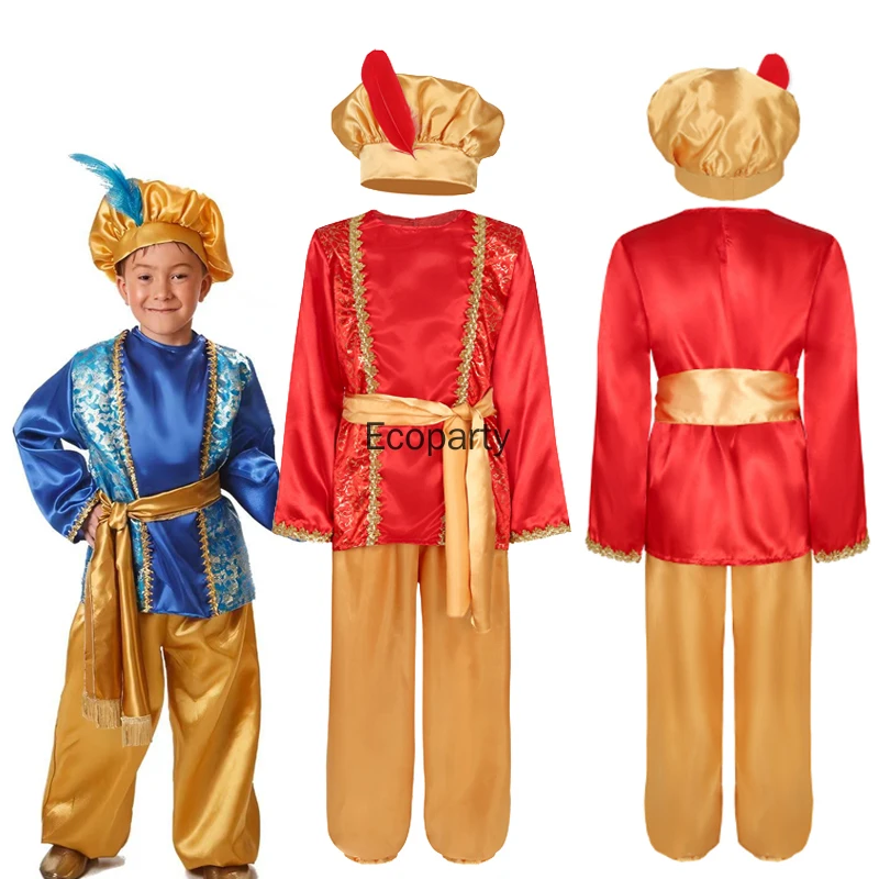 Lámpara de Cosplay árabe de la India para niños, disfraz de genio, fiesta de disfraces para niños, disfraz de Príncipe Árabe de Carnaval de Halloween, ropa puesta en escena