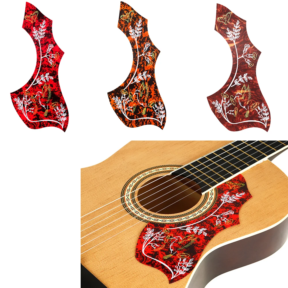 10 Pcs Hummingbird Flower Folk Acoustic Guitar Pickguard Pick Guard Anti-Scratch Plate Guitar Accessories