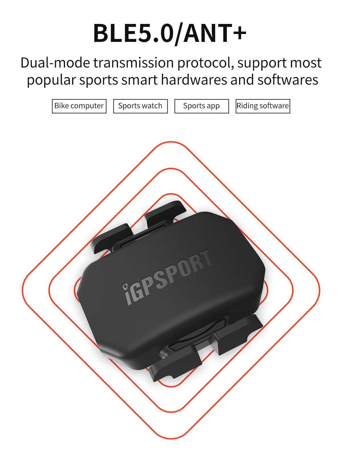 iGPSPORT CAD70 Trittfrequenzsensor Fahrradzubehör BLE5.0 ANT+ Fahrrad-Trittfrequenzsensor für Fahrradcomputer – Detail 2