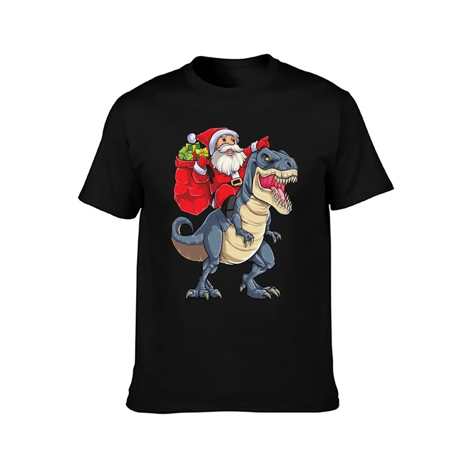 Santa Riding Dinosaur T rex T Shirt Christmas Gifts X-mas Kids Boys Girls Man Women T-Shirt anime t shirts oversize T-Shirt