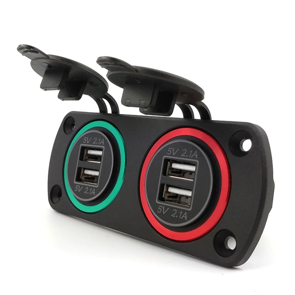 2 Pcs Combination Panel Auto Car Supply Chargers Parts Automobile Tool Abs Motorcycle Accessories