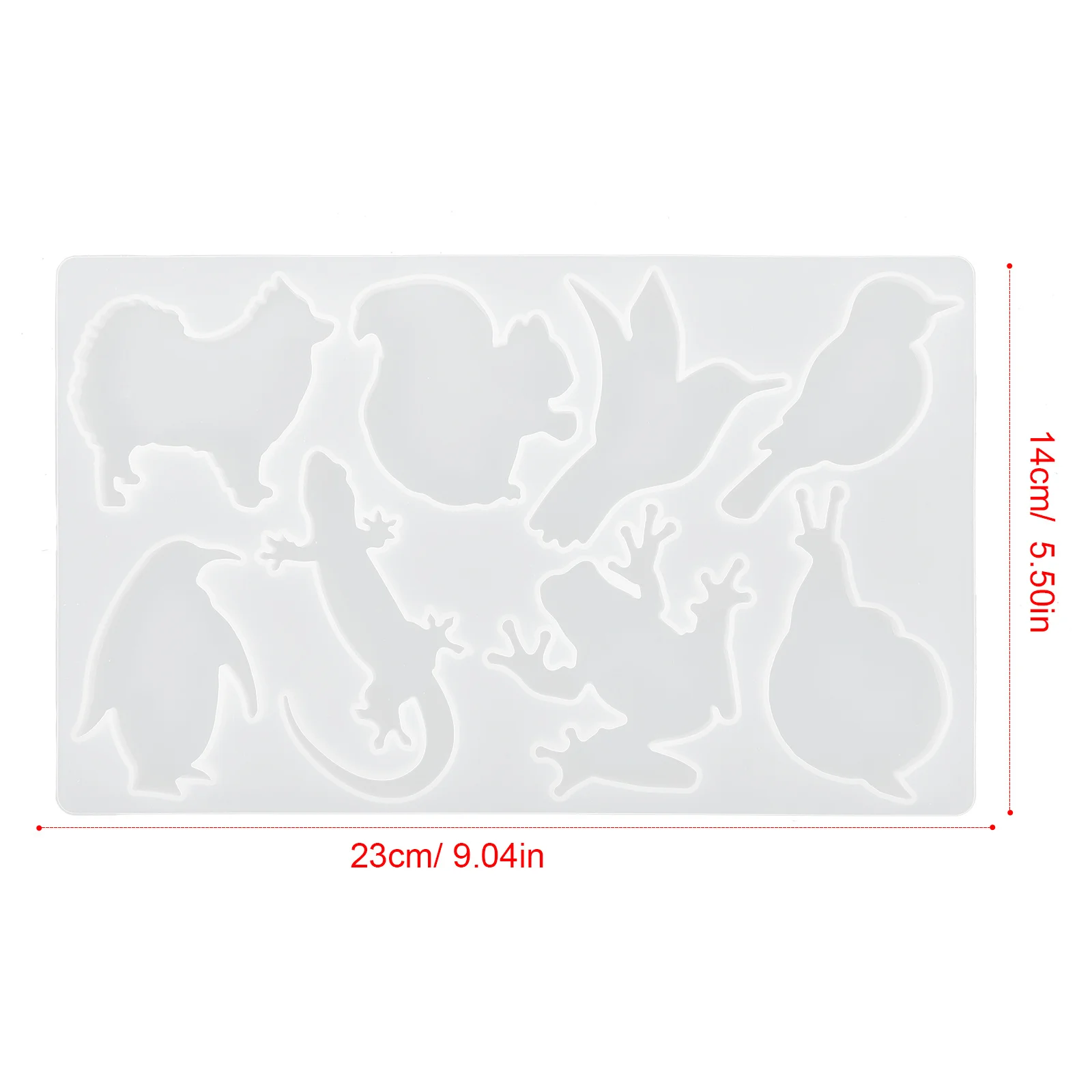 الحيوان قلادة المفاتيح قالب سيليكون Diy بها بنفسك الحرف قالب لراتنجات الايبوكسي غير عصا مرنة الحيوان على شكل أداة ديكور مجوهرات #2