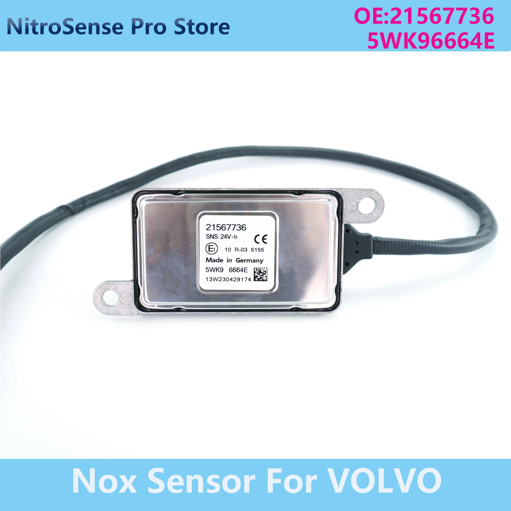 

5WK96664E 21567736 5WK9 6664E 24V Nitrogen Oxide Sensor Compatible For VOLVO FL FE FH FM Truck Parts