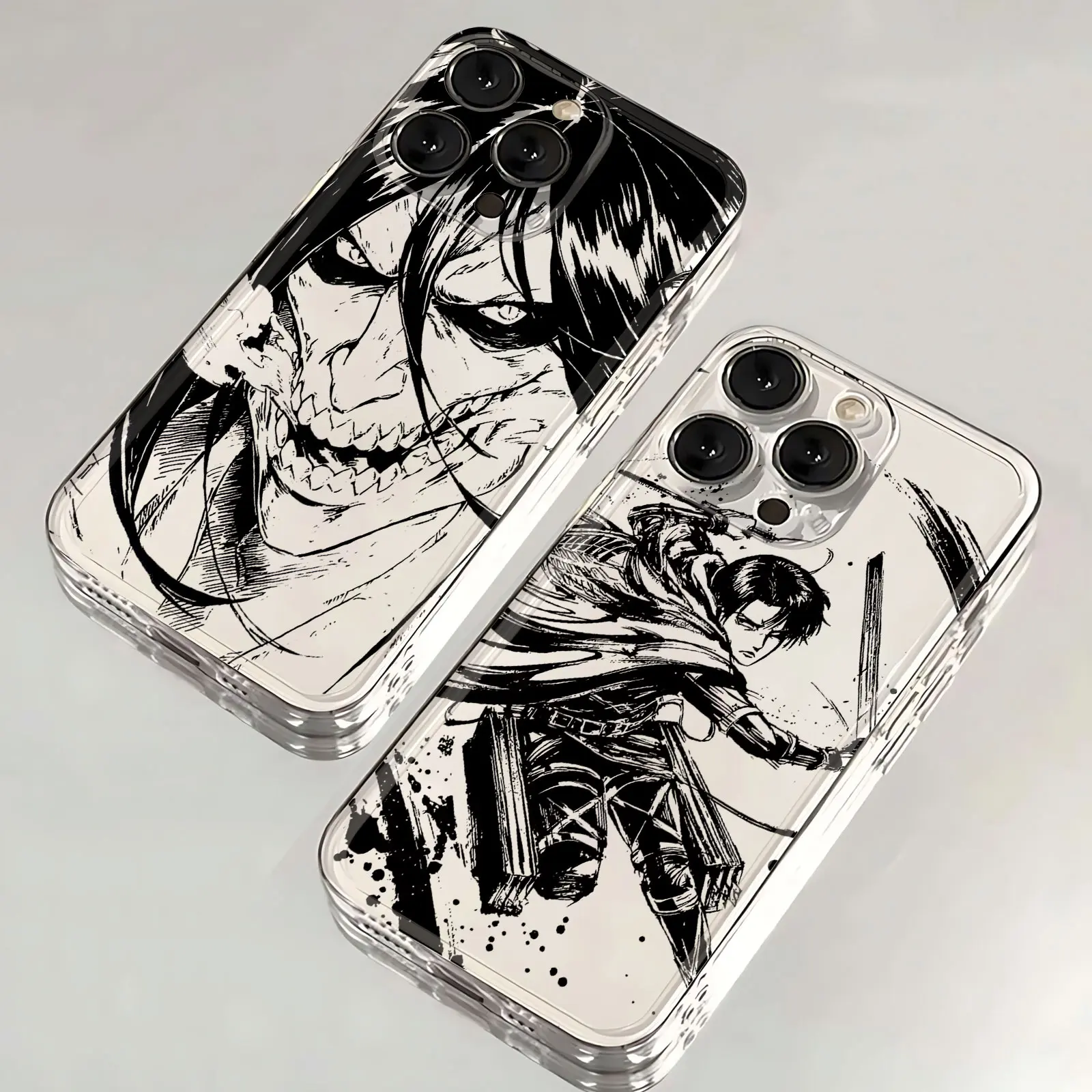 Anime Attack On Titan Phone Case For TECNO CAMON30 POVA 6 5 SPARK 10 Infinix Smart 8 7 Note Hot 30i 20i Pro 5G Transparent Cover