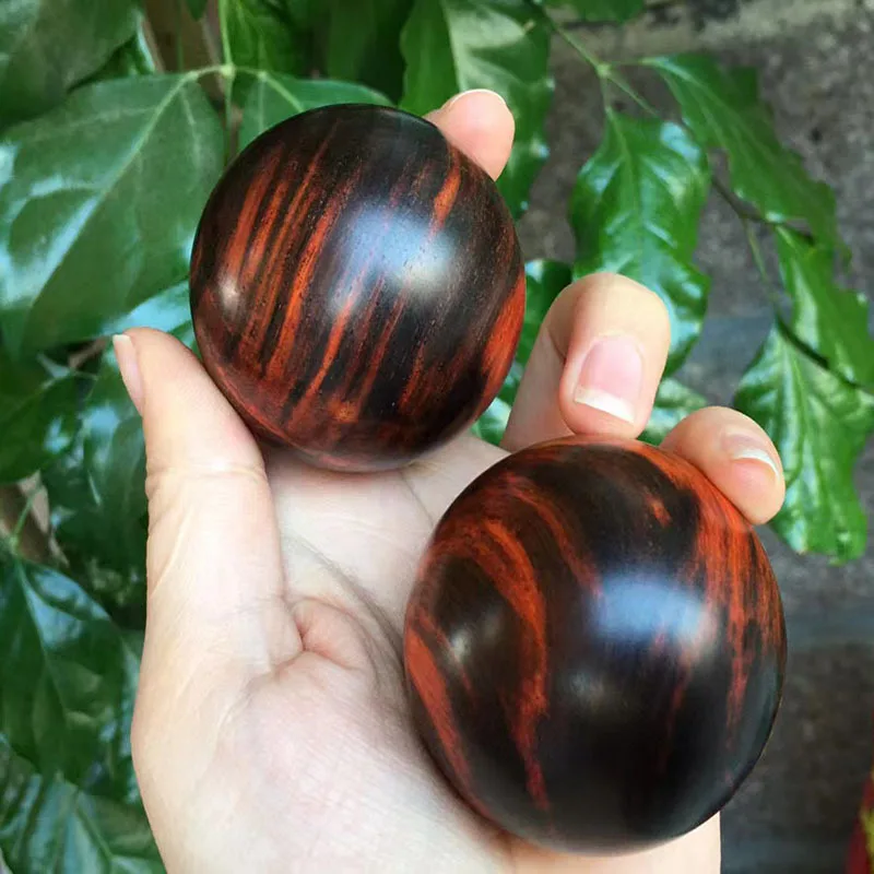 Laos Siam Rosewood Handball Fitness Ball Grip Ball Handle Health Care Ball Solid Wood Hand Bead50mmA Pair of Hand Toy Men