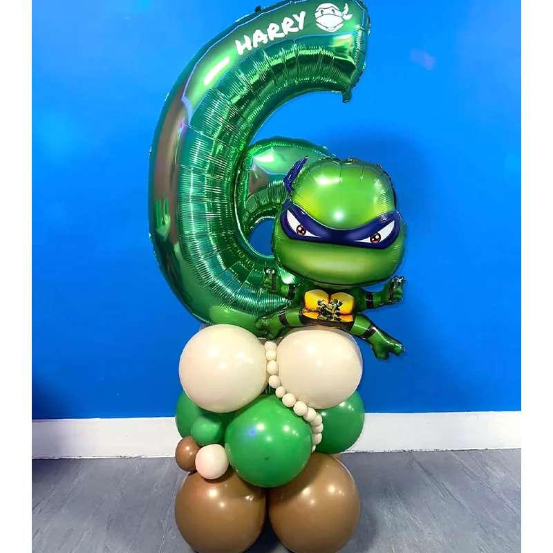 Ninja Turtles Party Deko Ballonset Cartoon-Thema Luftballons für Jungen Geburtstagsfeier