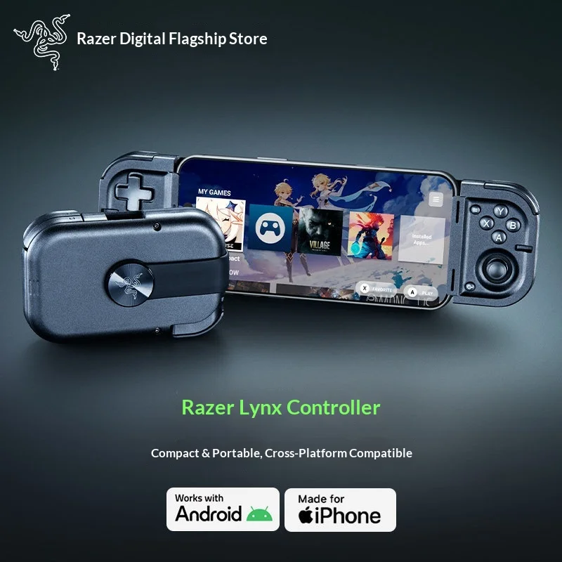 Razer Prio Foldable Mobile Gaming Controller, Anti‑Drift Capacitive Thumbsticks, USB‑C Plug‑and‑Play for IPhone & Android