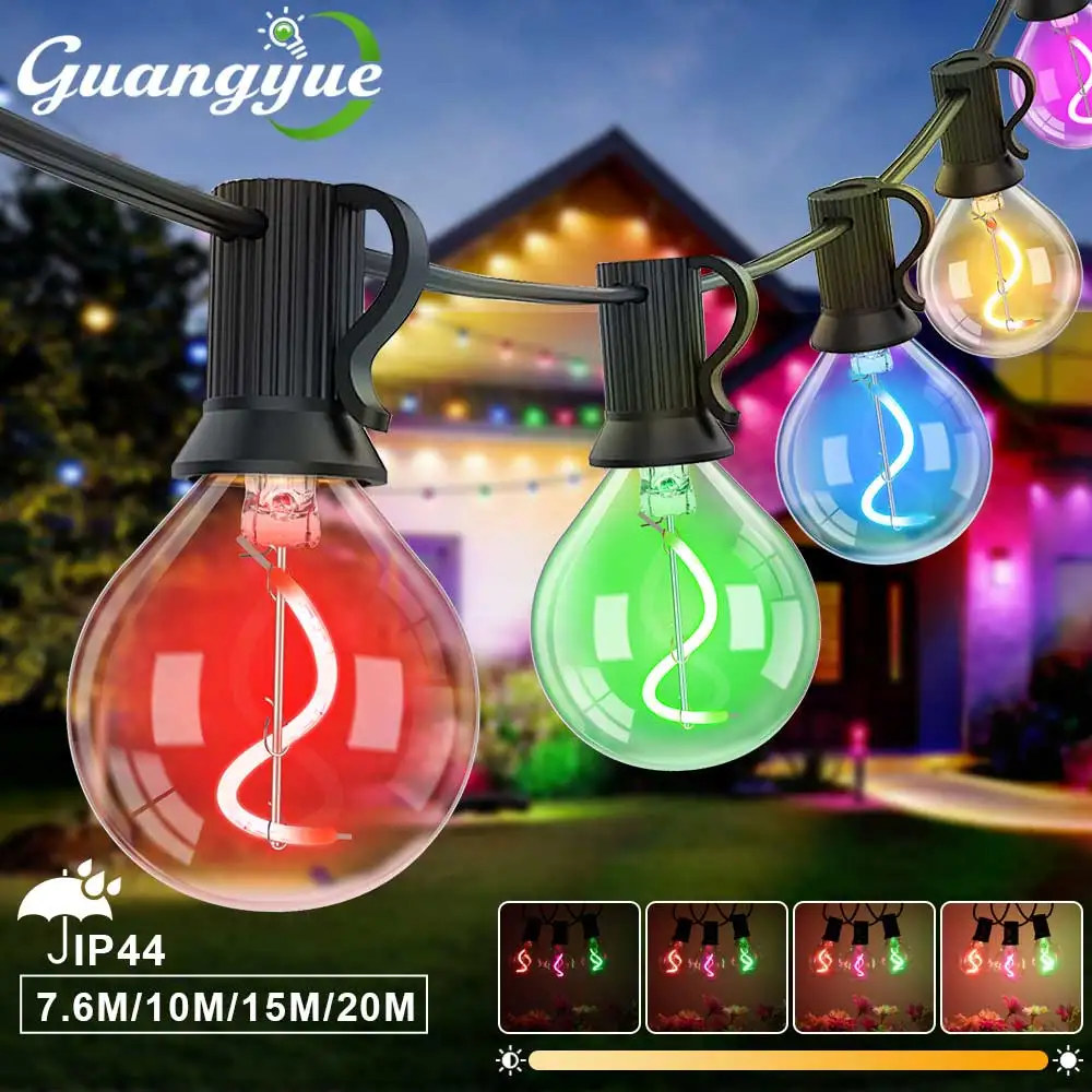 

Waterproof Vintage String Lamp 1.5W E12 Led Globe Christmas Lights Colored Outdoor Patio Garden Wedding Decorative String Lights