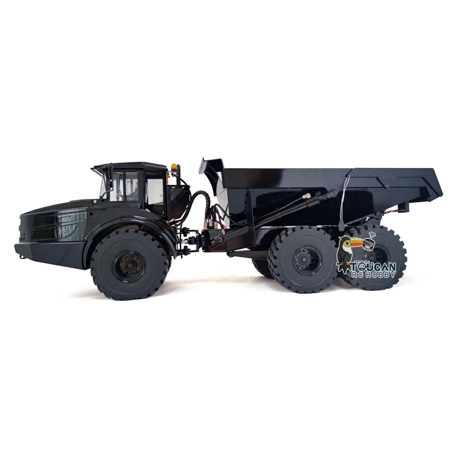 XDRC A40G RC Articulated Truck RTR 1/14 Hydraulic Metal 6*6 Dumper Tipper Electric Car Model Light Sound Set Outdoors Toys Gift