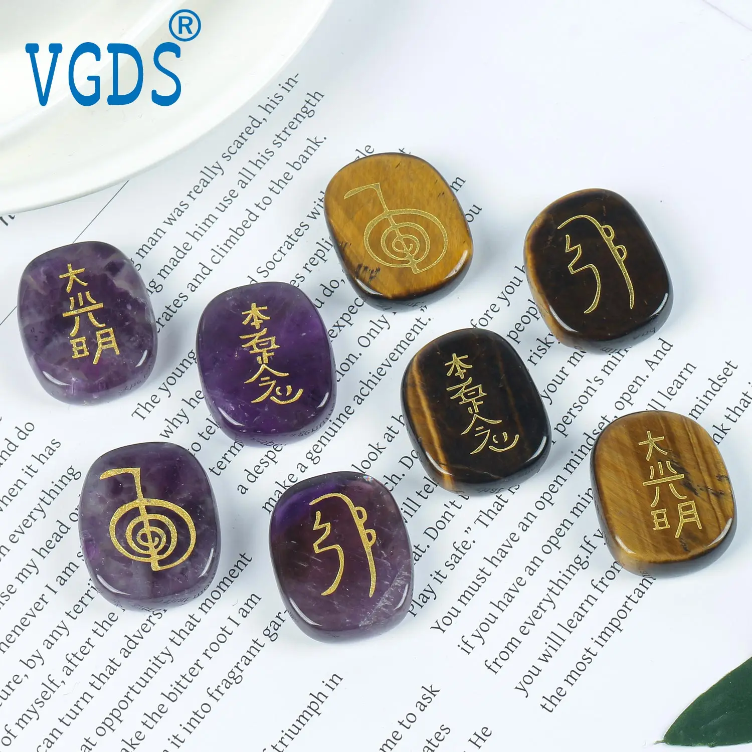 

Hot 4Pcs Natural Quartz Agate Lapis Lazuli Reiki Symbol Energy Stone Cho Ku Rei Sei He Ki Dai Ko Myo Gem Healing Crystal Jewelry