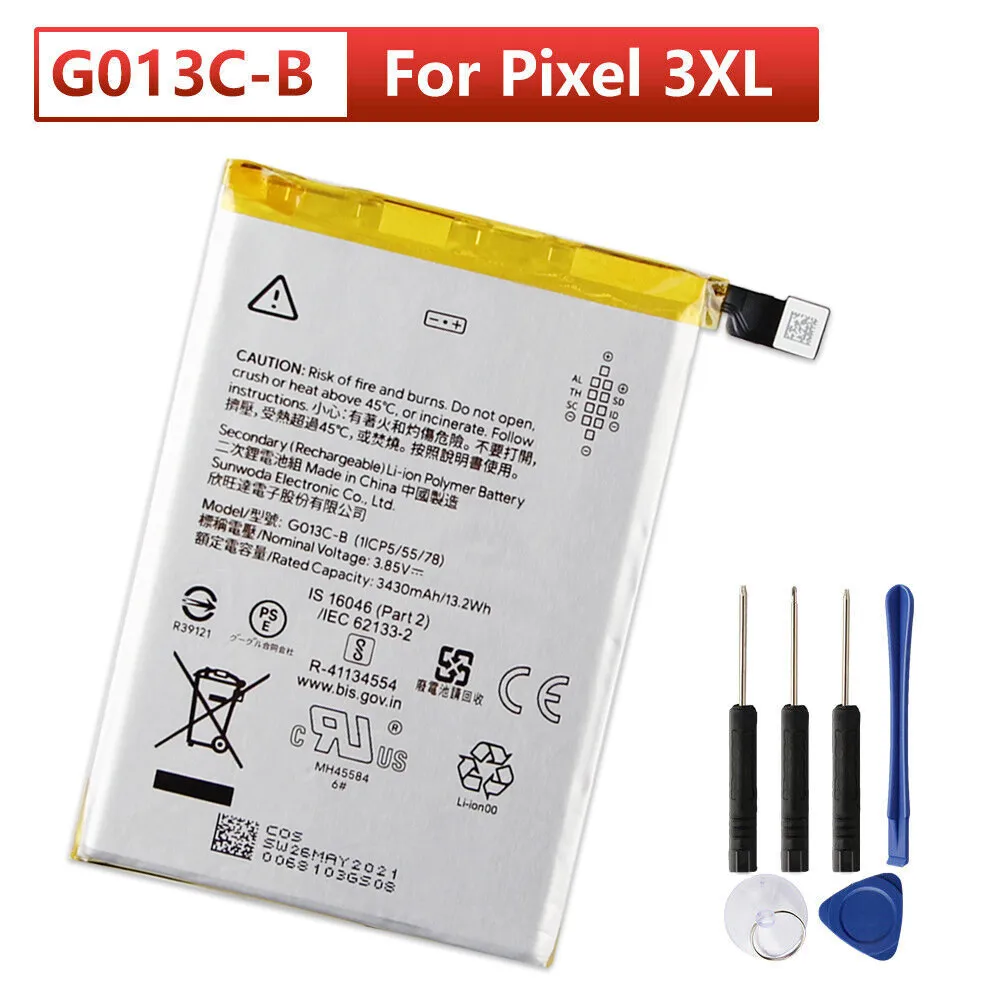 Original Replacement Battery G013C-B For Google Pixel 3XL 3430mAh
