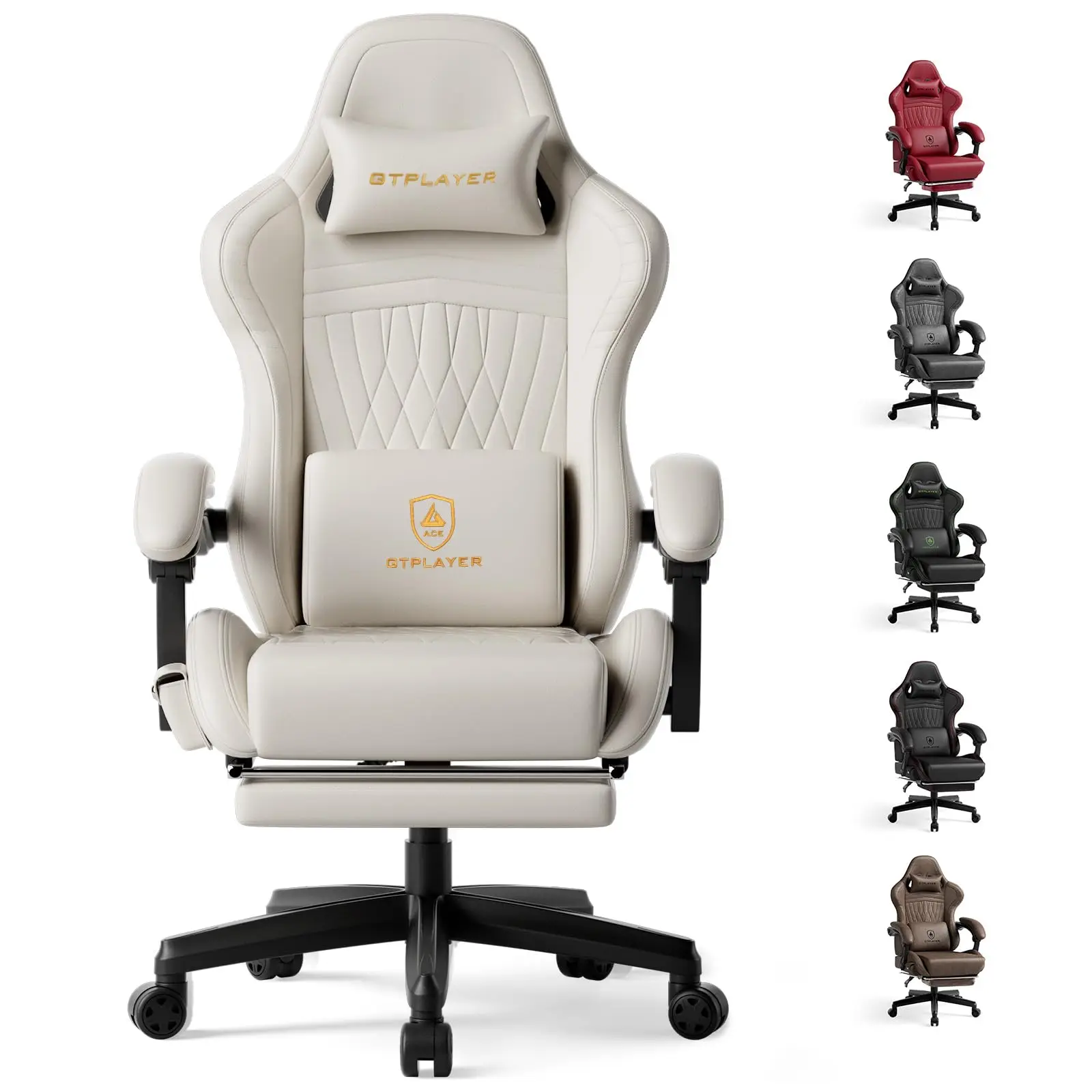 ACE-PRO Music Gaming Chairs – Built-in Speakers, App Support & Bluetooth Control, Computer Game Chairs with Footrest