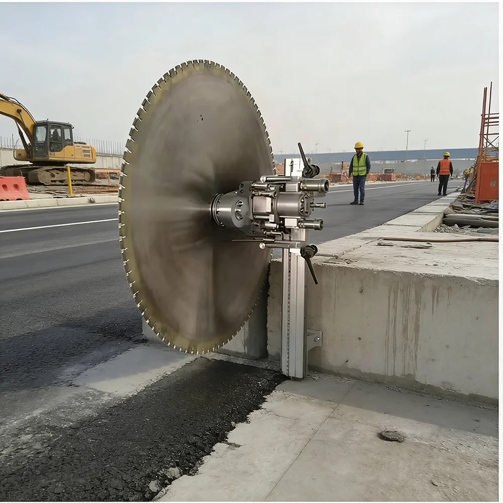 Automatic Wall Saw Cutting Machine with 800mm Diamond Blade for Large Scale Industrial Foundation Removal