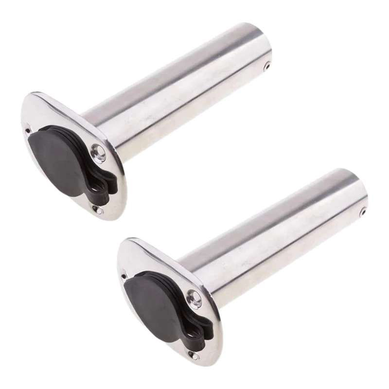 

2Pcs Stainless Steel 316 Boat Fishing Rod Holder Flush Mount Rod Pod