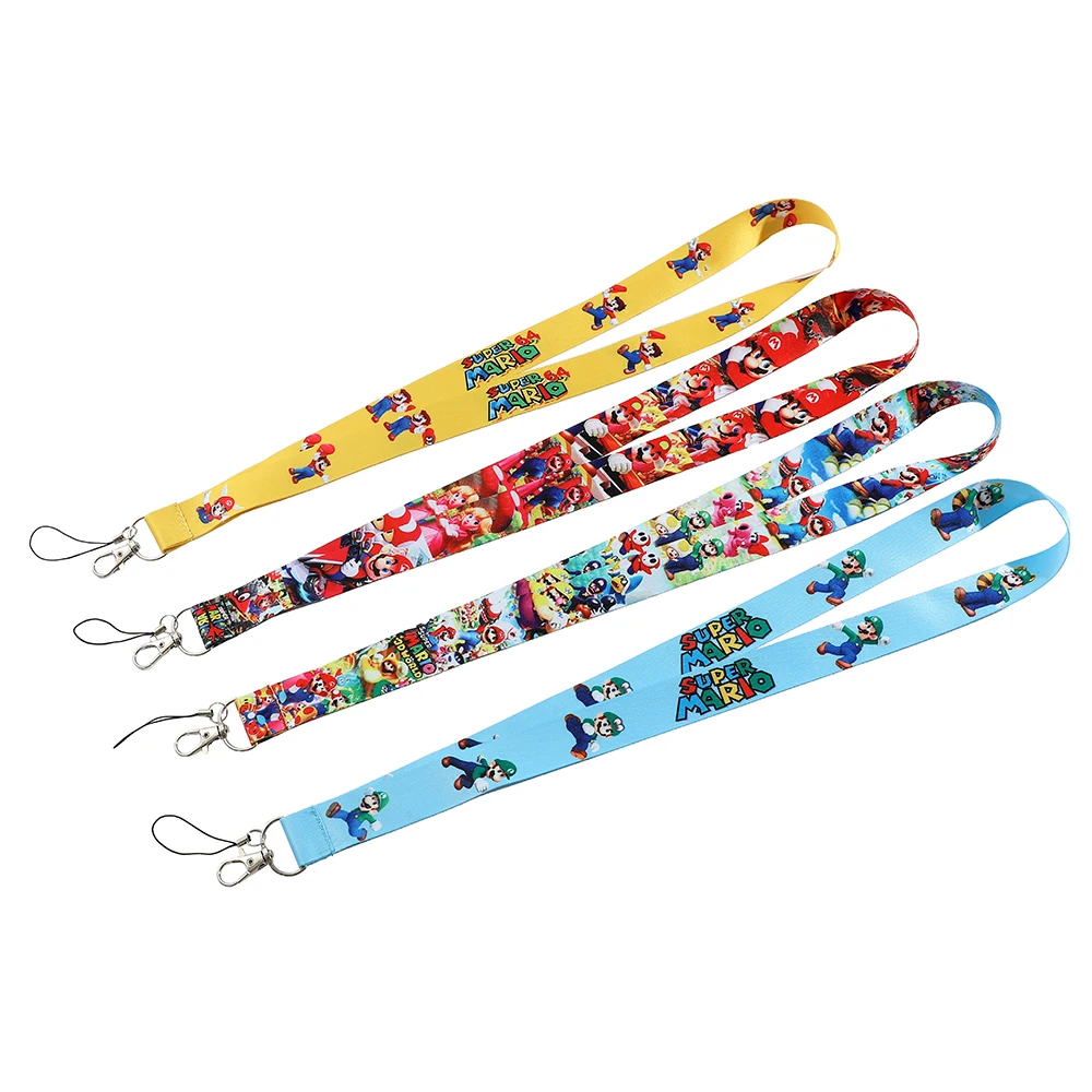 Super Mario Phone Lanyard A Variety of Styles Certificate Card Tag Hanging Neck Cute Pattern with All Decorative Lobster Buckle