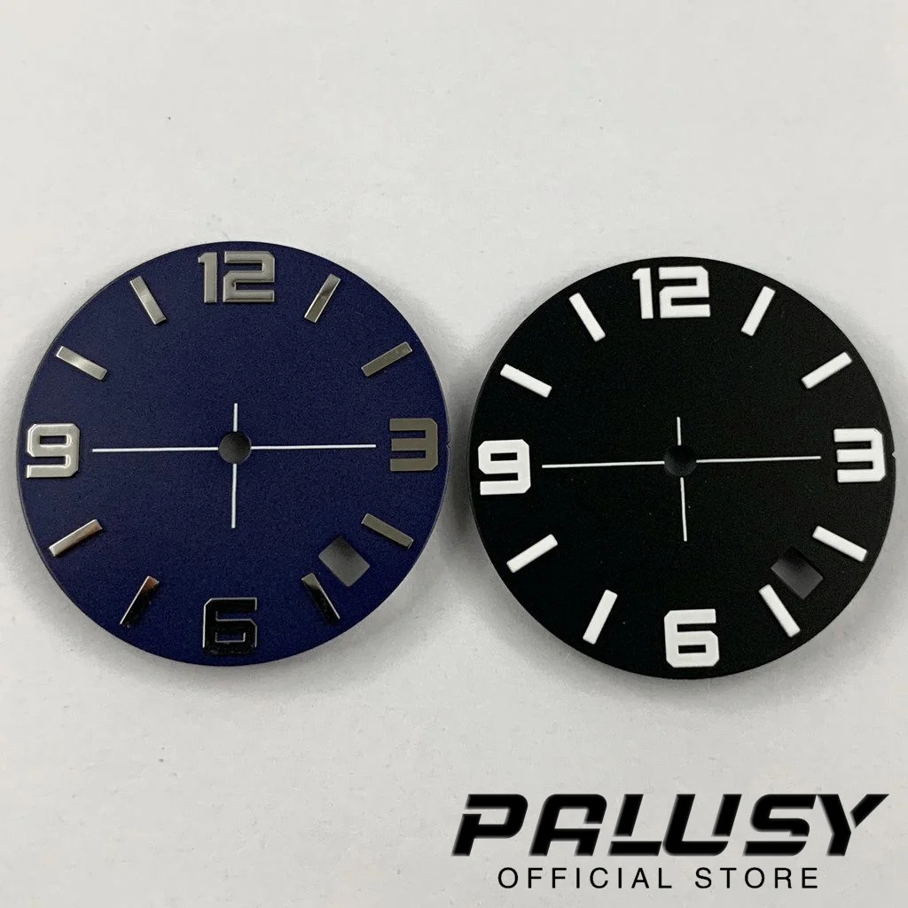 28.5mm Blue Black Watch Dial NH35 Watch Faces For NH35A 4R35 NH70 Movement Replacement Parts