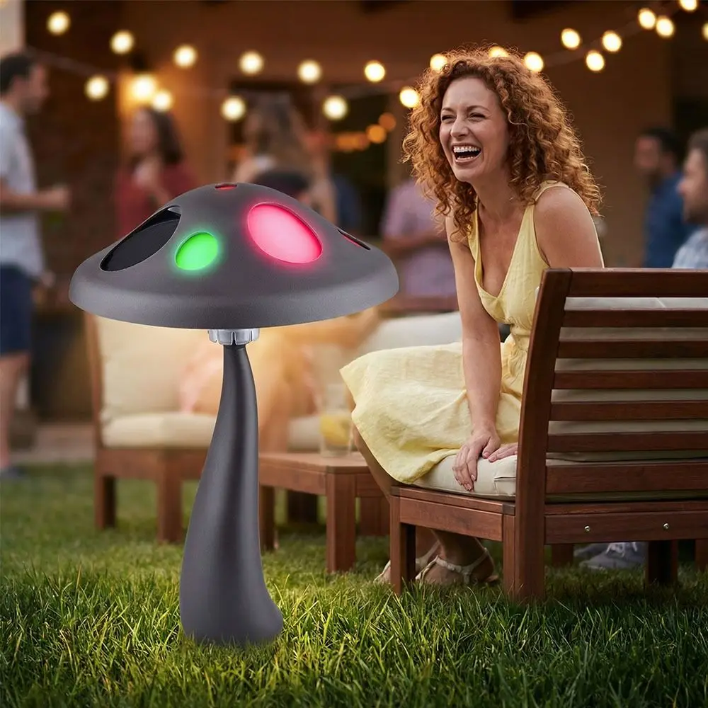 

Waterproof Design Solar Powered Mushroom Lights Weather Resistant Big Mushrooms Glowing Glass Mushrooms Automatic