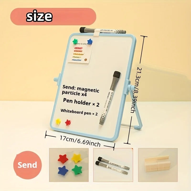 سبورة بيضاء مغناطيسية متينة مزدوجة الجوانب متعددة الحجم لوحة تخطيط لسطح المكتب/الرسم المعلق/الكتابة/لوحات مذكرة الرسائل