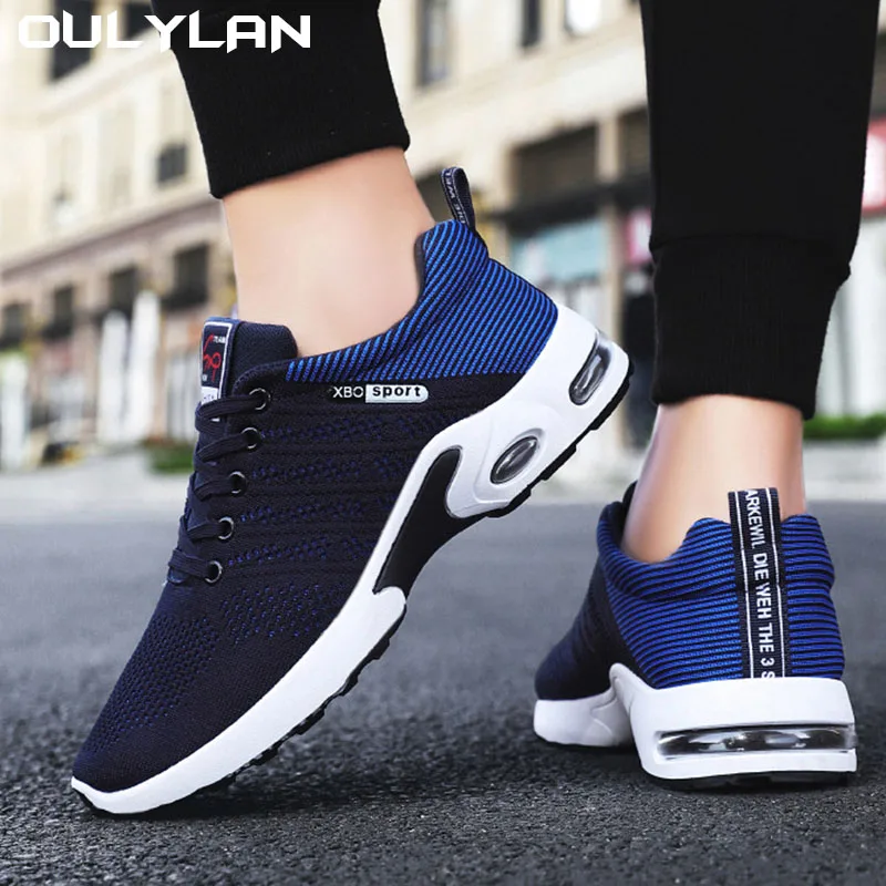 

Oulylan Men's Designer Mesh Sneakers Lace-Up Male Outdoor Sports Walking Tennis Shoe Running Shoes For Men Lightweight