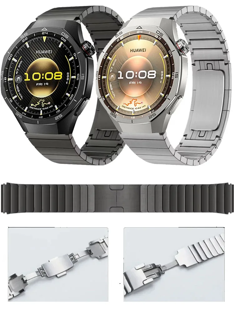 22 mm titanium snelsluiting voor Huawei Watch 5 4 GT6-5-4-3 Pro 46 mm metalen band Garmin Forerunner 970 570 965/Amazfit GTR 4 - afbeelding 2