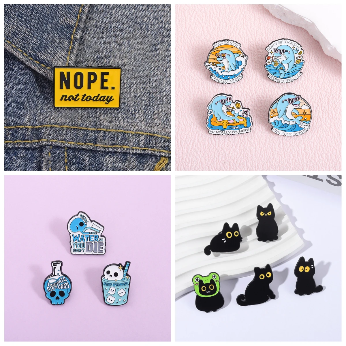 Badges On Backpack Enamel Pin Fun yellow license plate badge brooch creative decorative Brooch For Clothes Pins For Backpacks