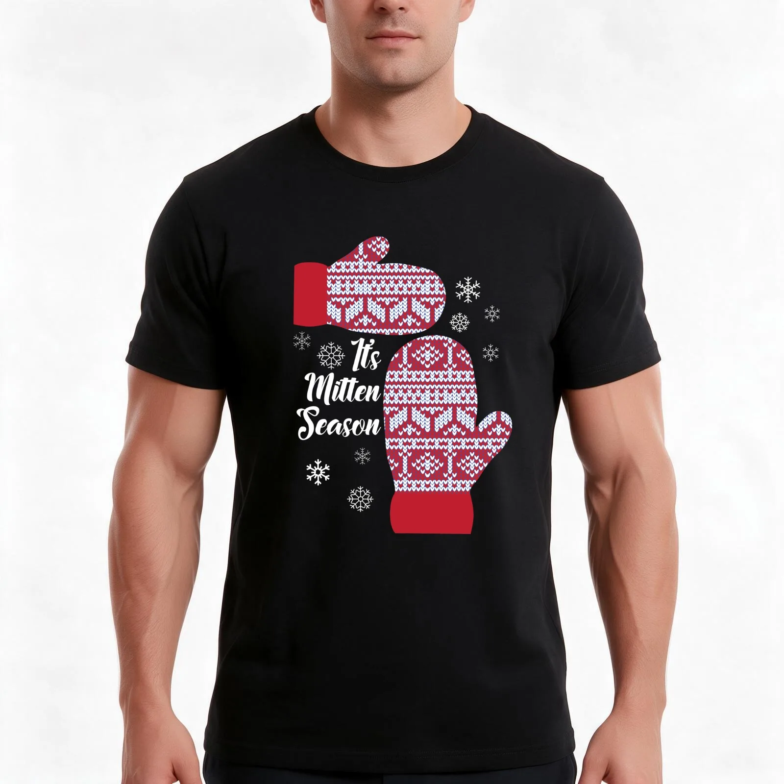 It's Mitten Season-in the Mitten State T-Shirt Summer Casual Cotton Tee Oversized Streetwear Tops Vintage Graphic Print