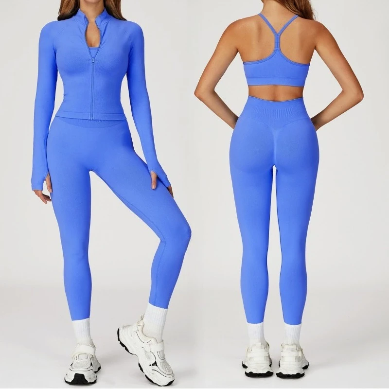 

Женский бесшовный комплект для йоги, облегающий быстросохнущий комплект для подтяжки бедер, спортивный комплект для отдыха на открытом воздухе, бега, фитнеса