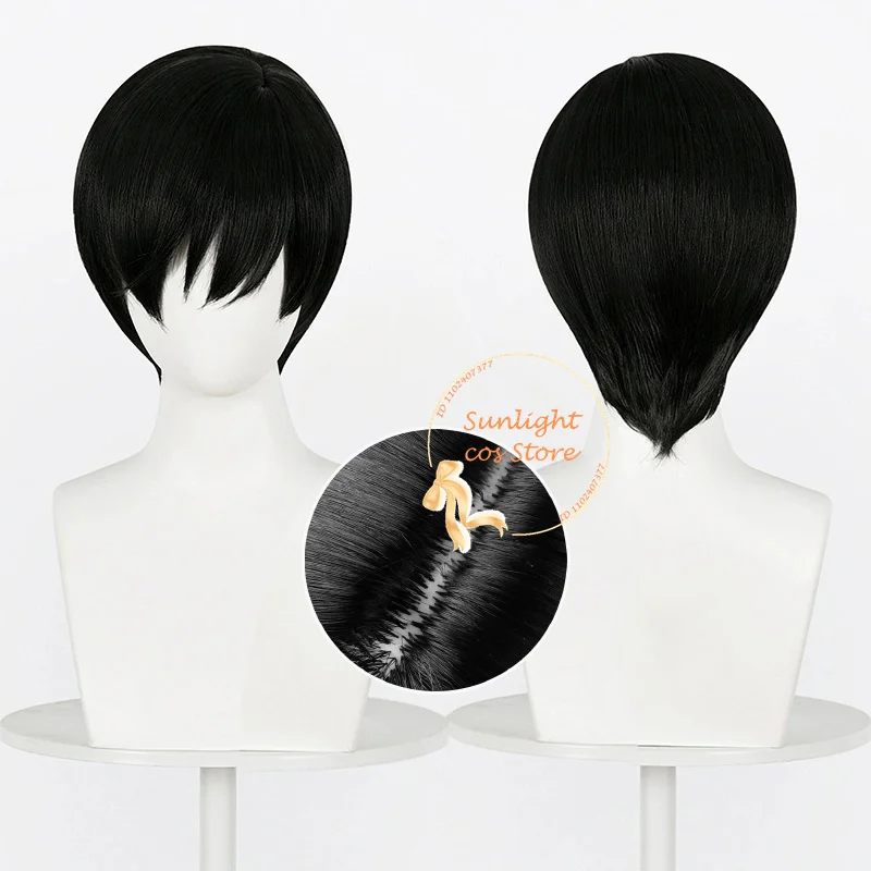 Anime Kyoya Ootori Cosplay Wig Black 25cm Short Unisex Hair Heat Resistant Synthetic Wigs Halloween