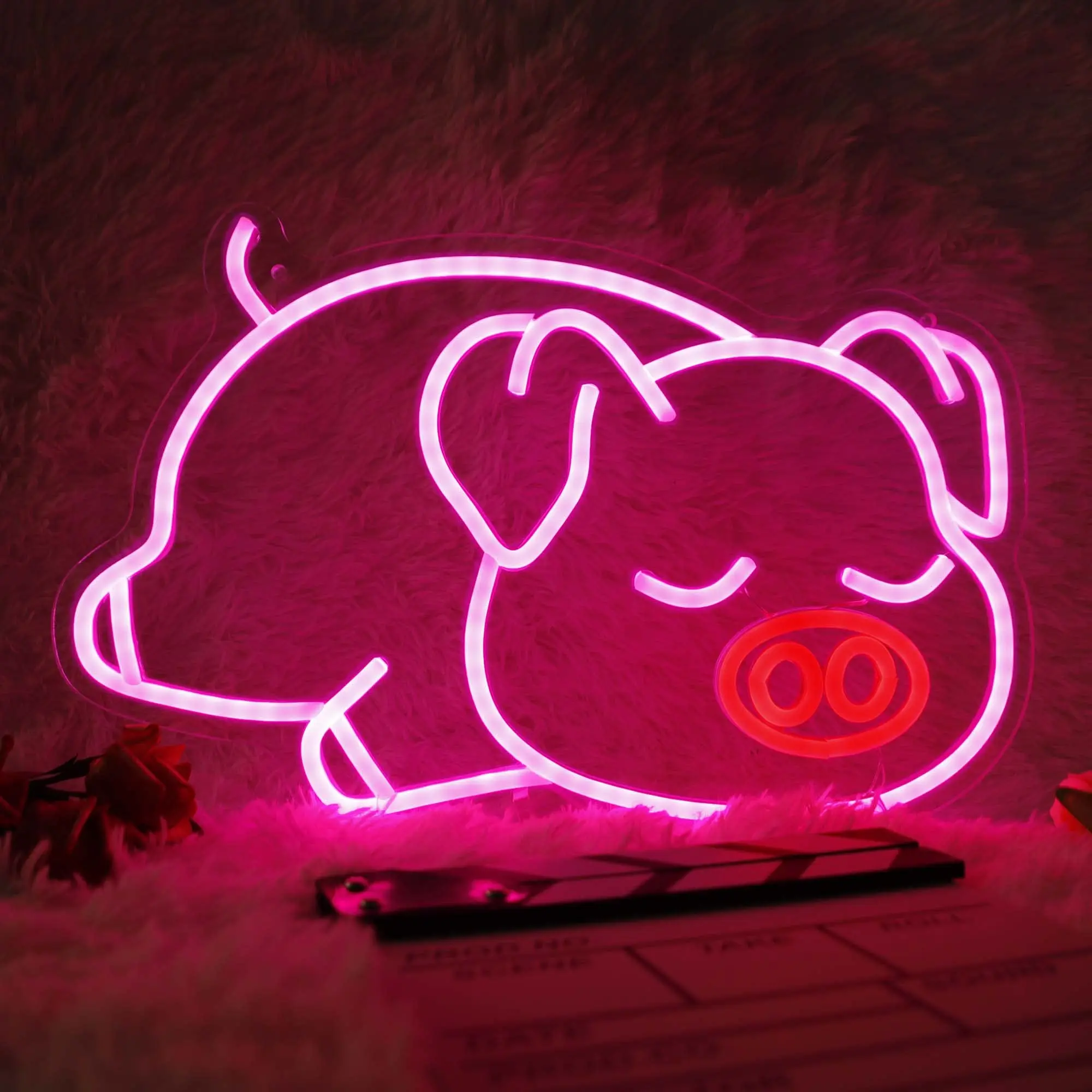 cute pig led neon signs para wall decor usb powered luz quarto bar casa presentes 01