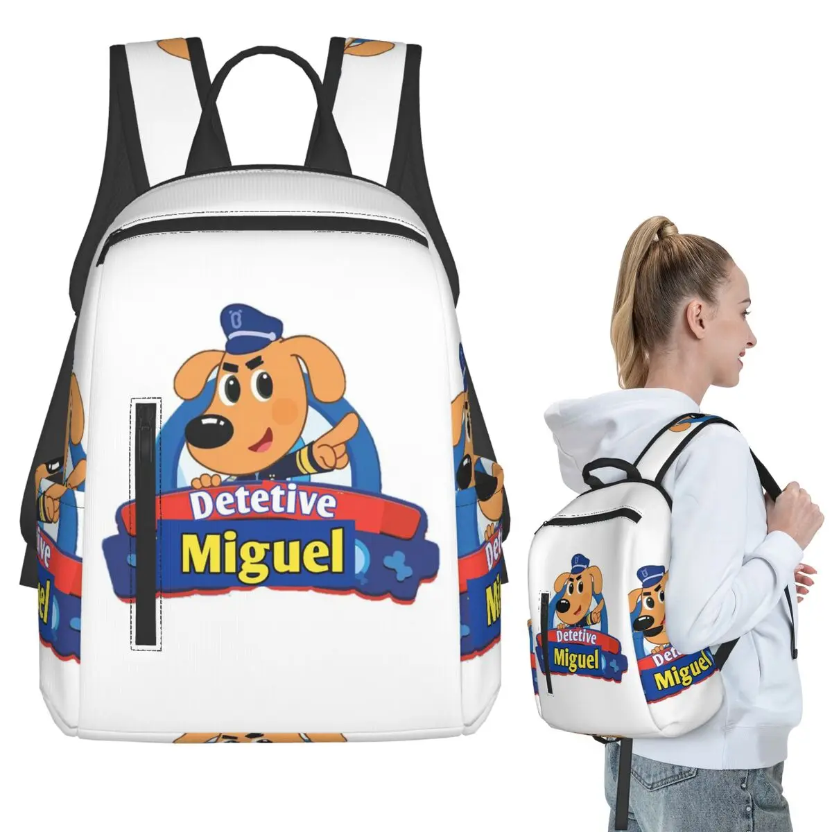 Sheriff Labrador Backpack Student BookBag Kids School Bag Computer Shoulder Bags Men Women