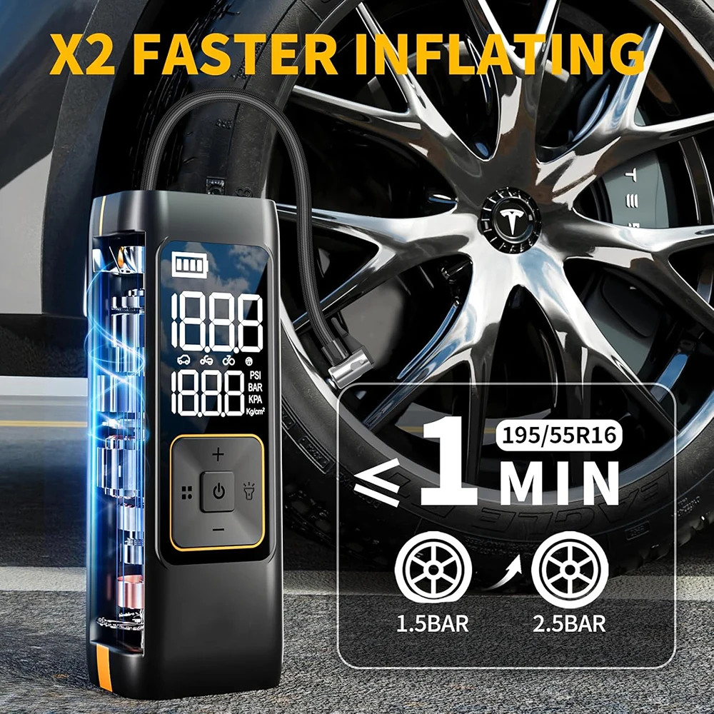 

Cordless Air Pump Tire Inflator Portable Compressor Cordless Car Tyre Inflator For Motocycle Bicycle Balls