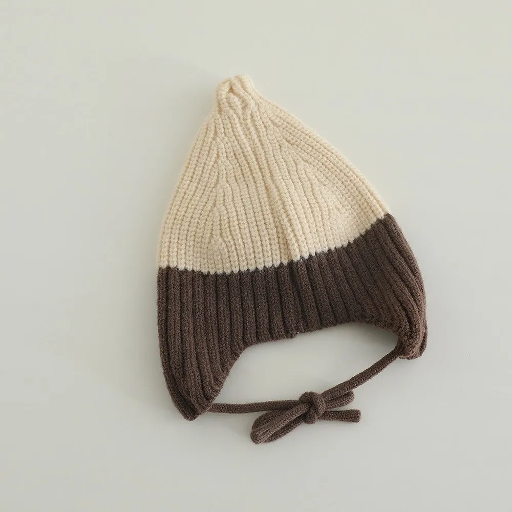 قبعة محبوكة مريحة ومضحكة للأطفال دافئة مع اللوحات قبعة شتوية ناعمة للأطفال